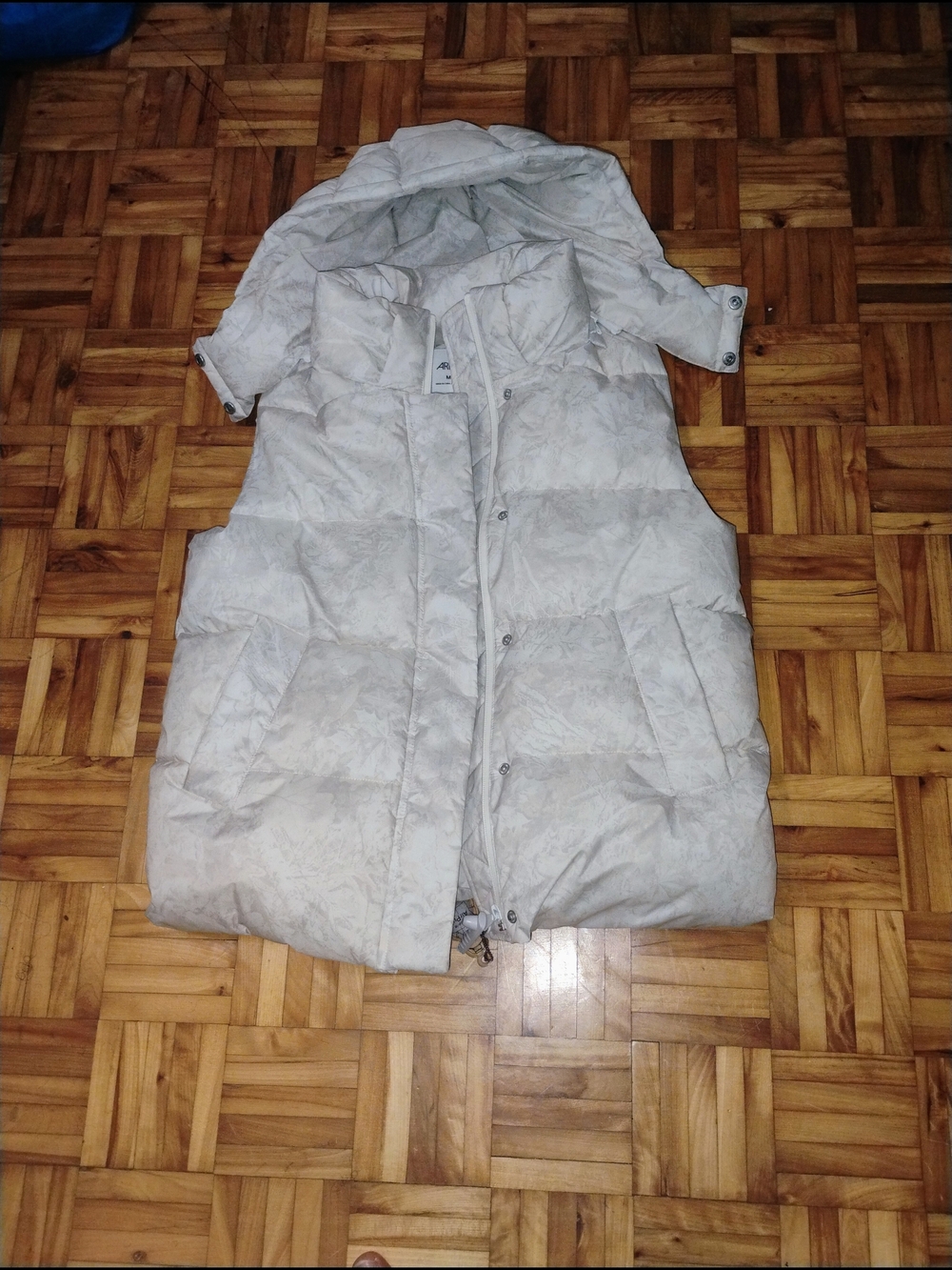 Ardene Cream Quilted Hooded Puffer Vest